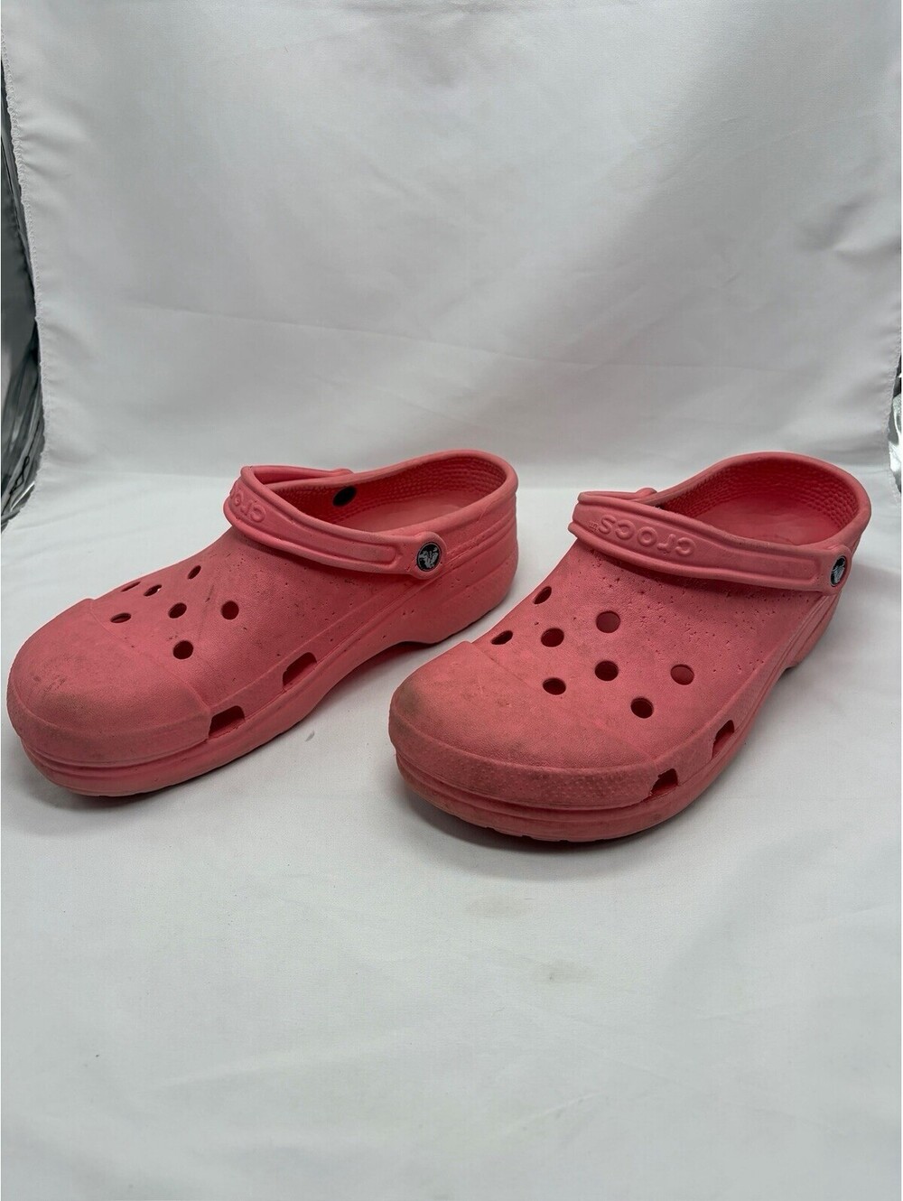 Crocs Pink Slip On Shoes Size 12-14 Womens 10-11 Mens - Picture 4 of 9